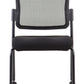 Black Mesh Fabric Rolling Guest Chair By Homeroots | Office Chairs | Modishstore