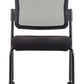 Black Mesh Fabric Rolling Guest Chair By Homeroots | Office Chairs | Modishstore - 3