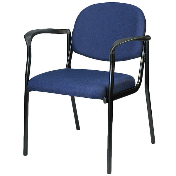 Set of 2 Bright Navy Fabric Guest Arm Chairs By Homeroots | Office Chairs | Modishstore