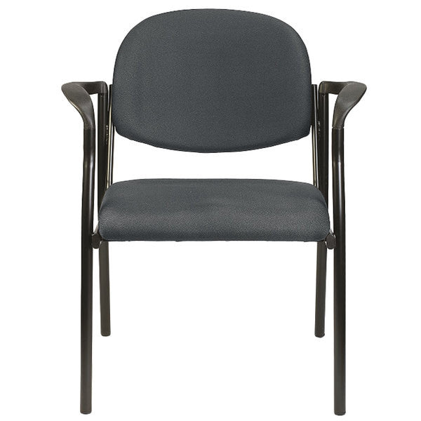 Set of 2 Bright Navy Fabric Guest Arm Chairs By Homeroots | Office Chairs | Modishstore - 11