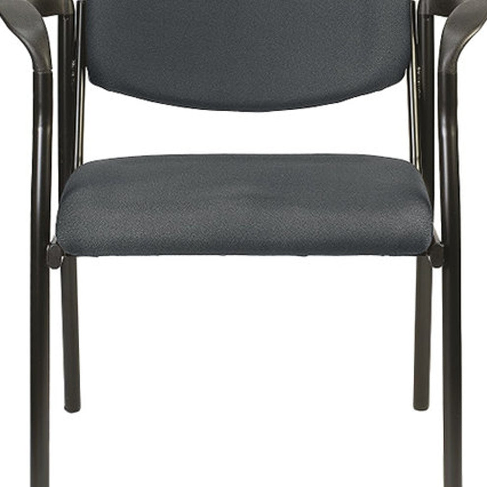Set of 2 Bright Navy Fabric Guest Arm Chairs By Homeroots | Office Chairs | Modishstore - 12