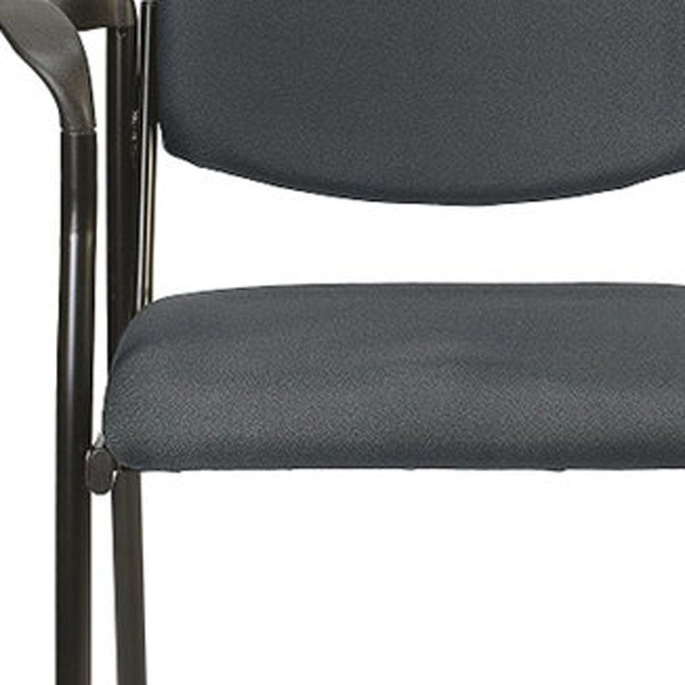 Set of 2 Bright Navy Fabric Guest Arm Chairs By Homeroots | Office Chairs | Modishstore - 13