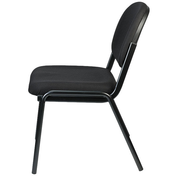 Set of 2 Deluxe Black Fabric Guest Chair By Homeroots | Office Chairs | Modishstore - 2