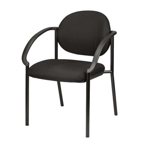 24" Set of 2 Bright Navy Fabric Guest Arm Chairs By Homeroots | Office Chairs | Modishstore - 3