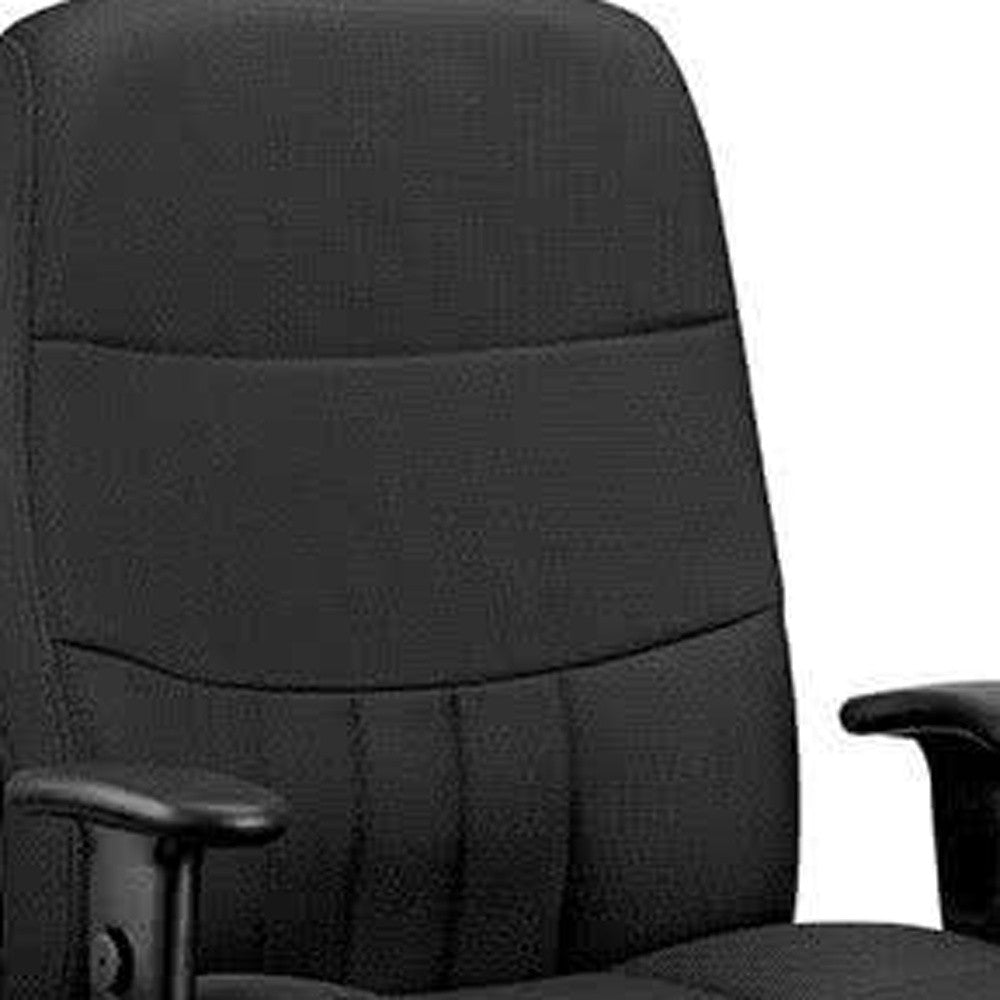 Black Fabric Chair By Homeroots - 372345 | Office Chairs | Modishstore - 5