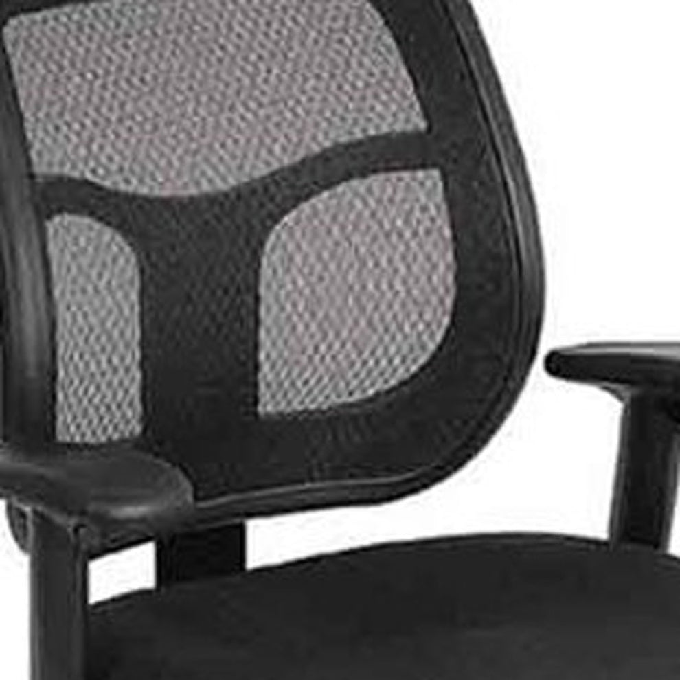 Black Mesh Fabric Drafting Stool By Homeroots | Office Chairs | Modishstore - 3