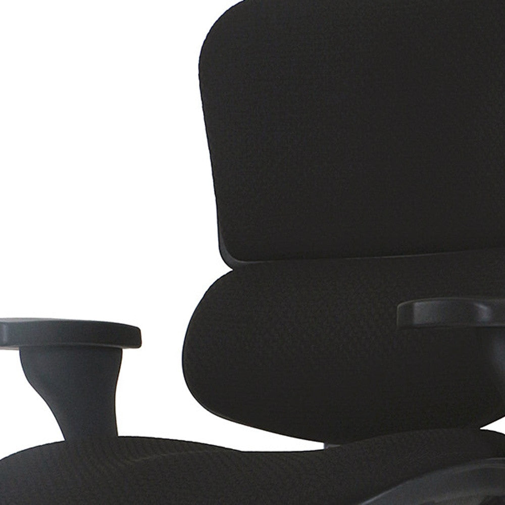 Black Fabric Chair By Homeroots - 372353 | Office Chairs | Modishstore - 3