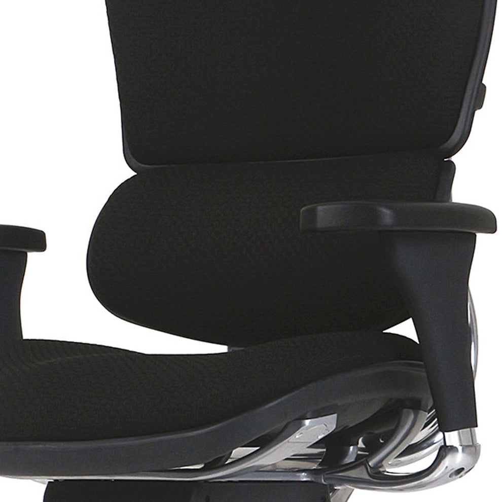 Black Fabric Chair By Homeroots - 372353 | Office Chairs | Modishstore - 5