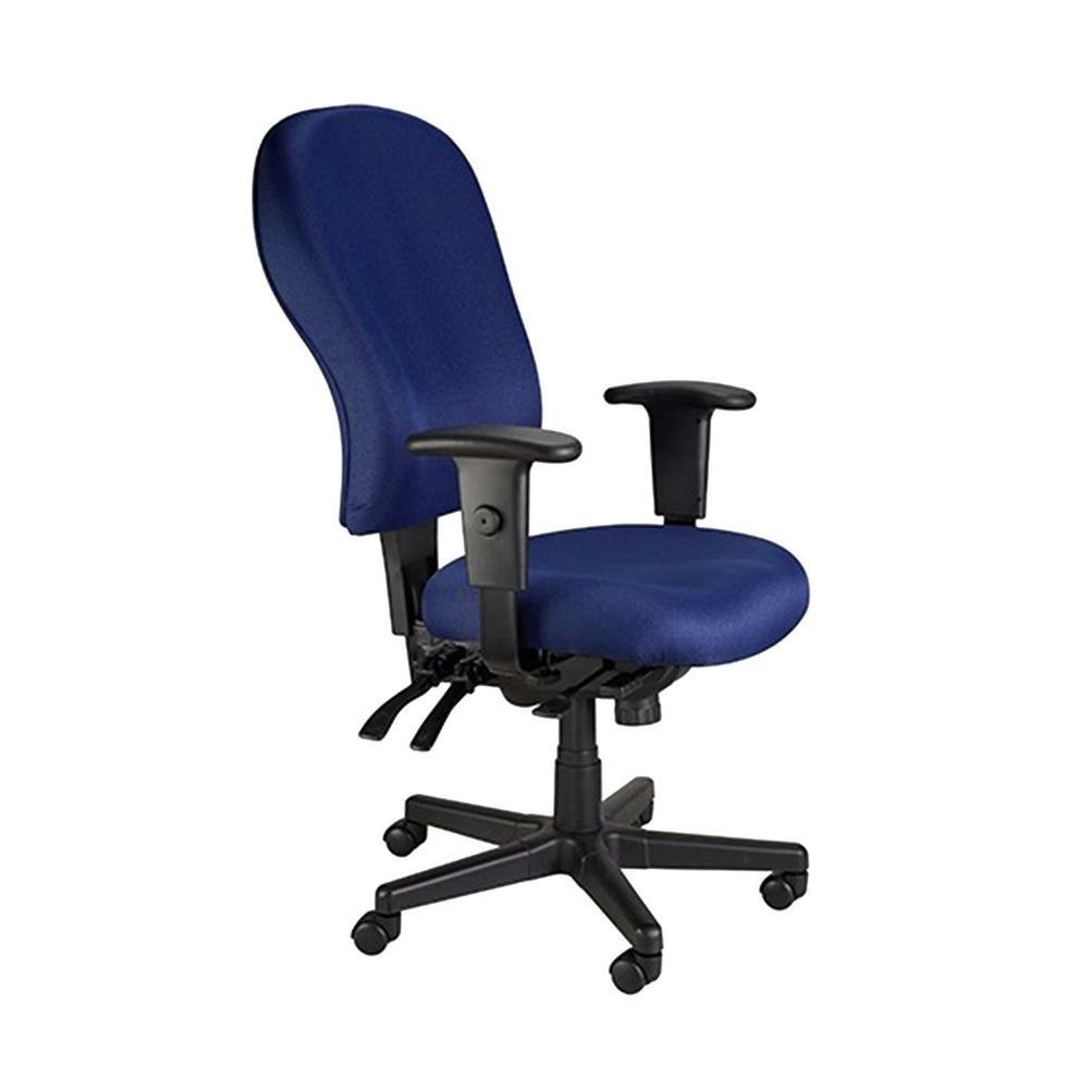 Navy Fabric Chair By Homeroots - 372354 | Office Chairs | Modishstore - 3
