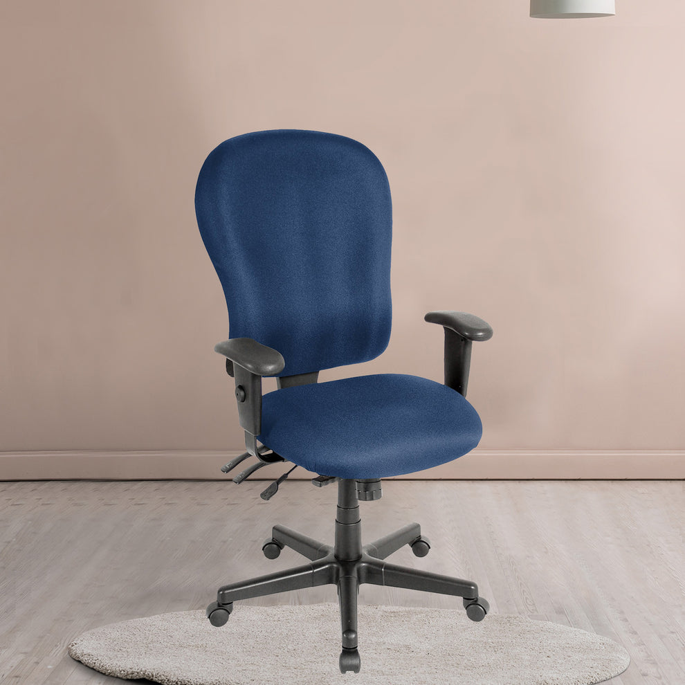 Navy Fabric Chair By Homeroots - 372354 | Office Chairs | Modishstore