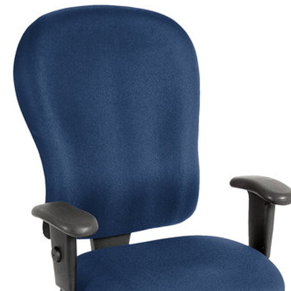 Navy Fabric Chair By Homeroots - 372354 | Office Chairs | Modishstore - 5