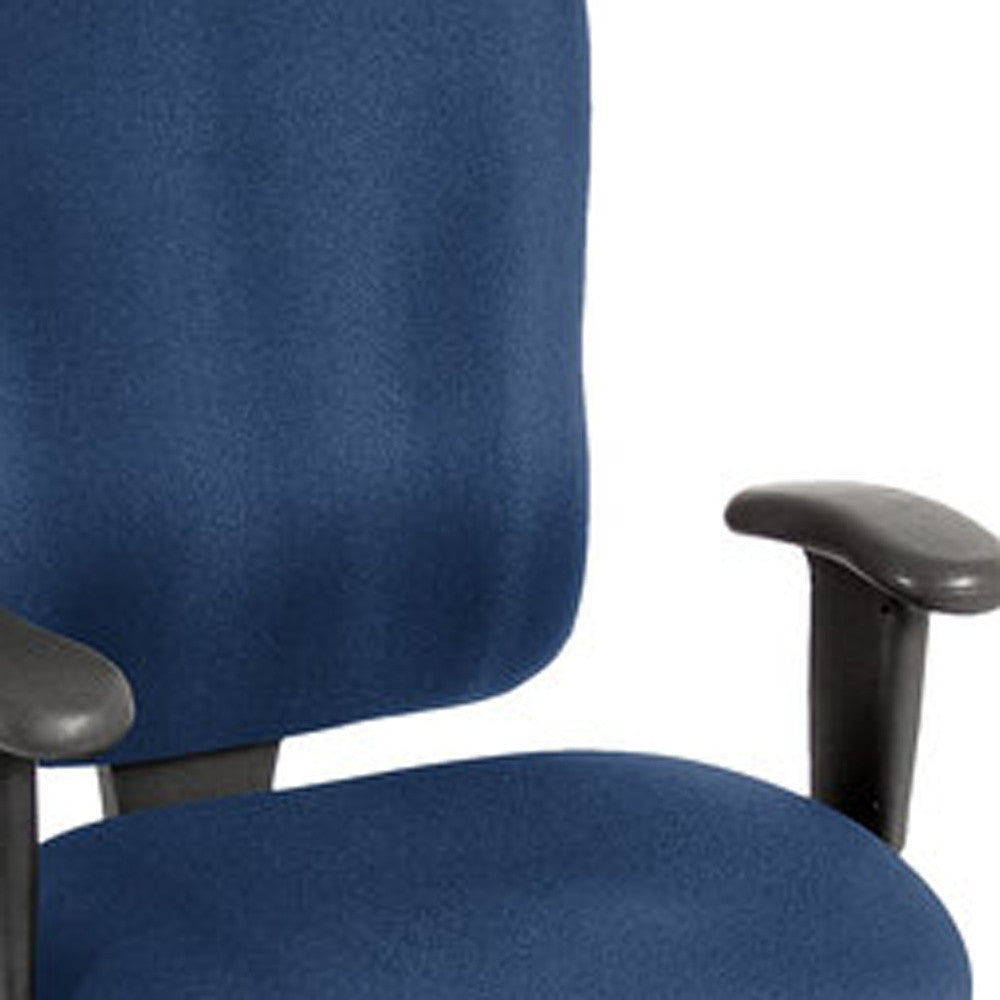 Navy Fabric Chair By Homeroots - 372354 | Office Chairs | Modishstore - 6