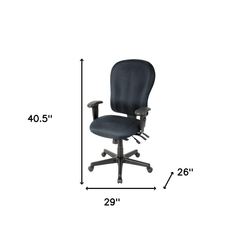 Navy Fabric Chair By Homeroots - 372354 | Office Chairs | Modishstore - 15