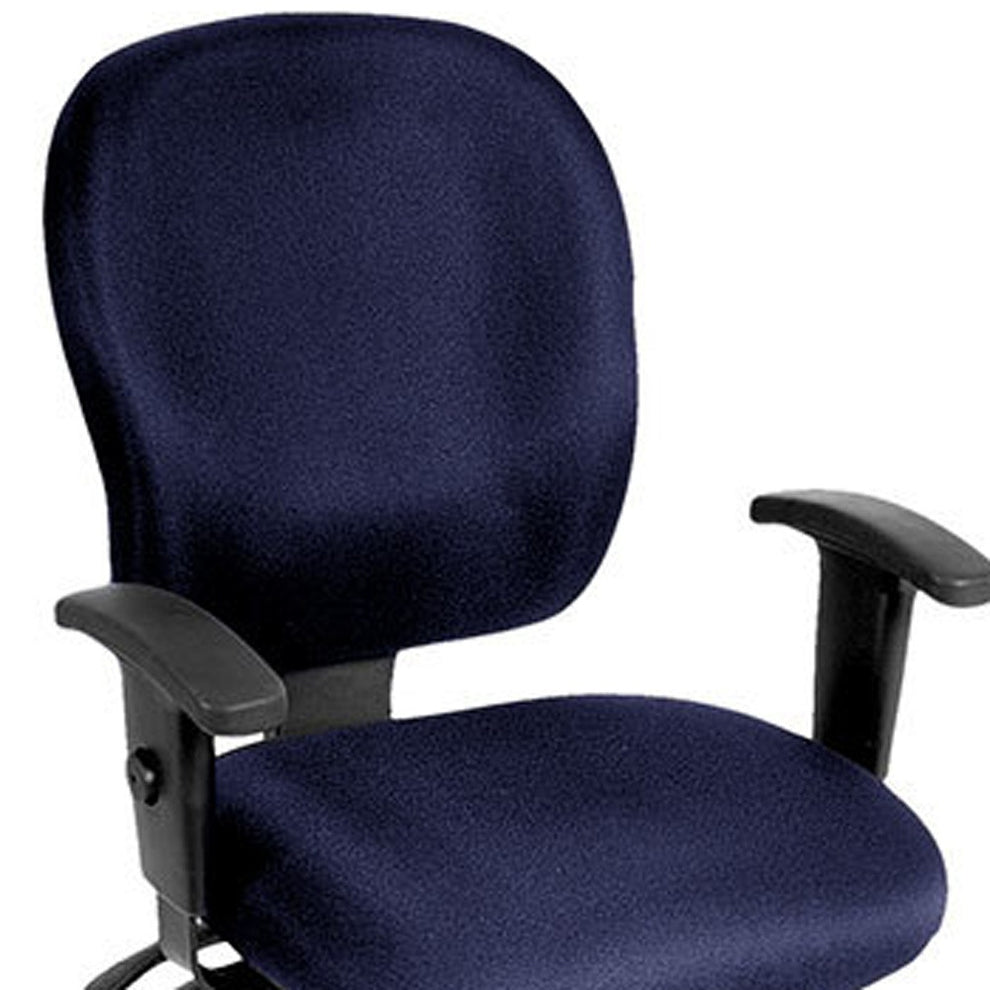 Navy Fabric Chair By Homeroots - 372357 | Office Chairs | Modishstore - 4