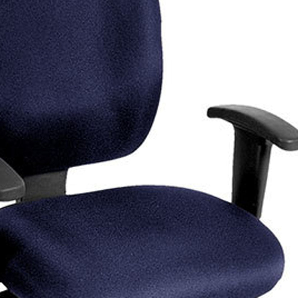 Navy Fabric Chair By Homeroots - 372357 | Office Chairs | Modishstore - 5