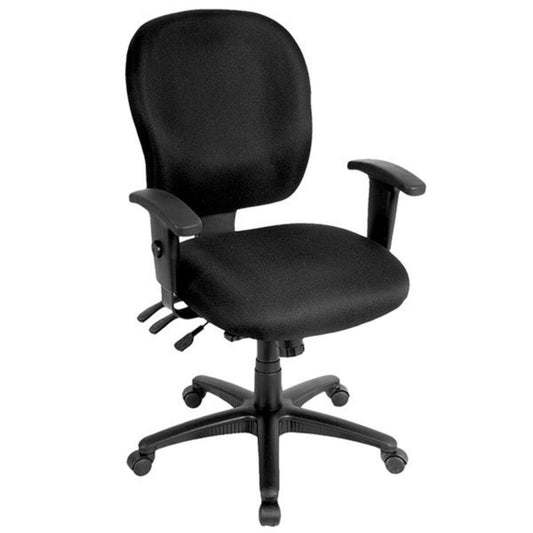 Black Fabric Chair By Homeroots - 372358 | Office Chairs | Modishstore