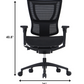 Black Mesh Tilt Tension Control Chair By Homeroots | Office Chairs | Modishstore - 2