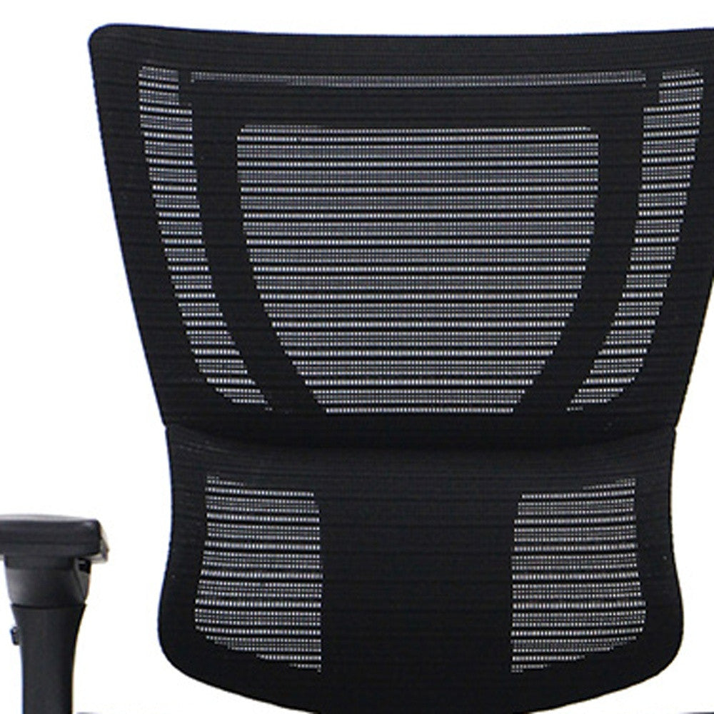Black Mesh Tilt Tension Control Chair By Homeroots | Office Chairs | Modishstore - 4