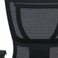 Black Mesh Tilt Tension Control Chair By Homeroots | Office Chairs | Modishstore - 5