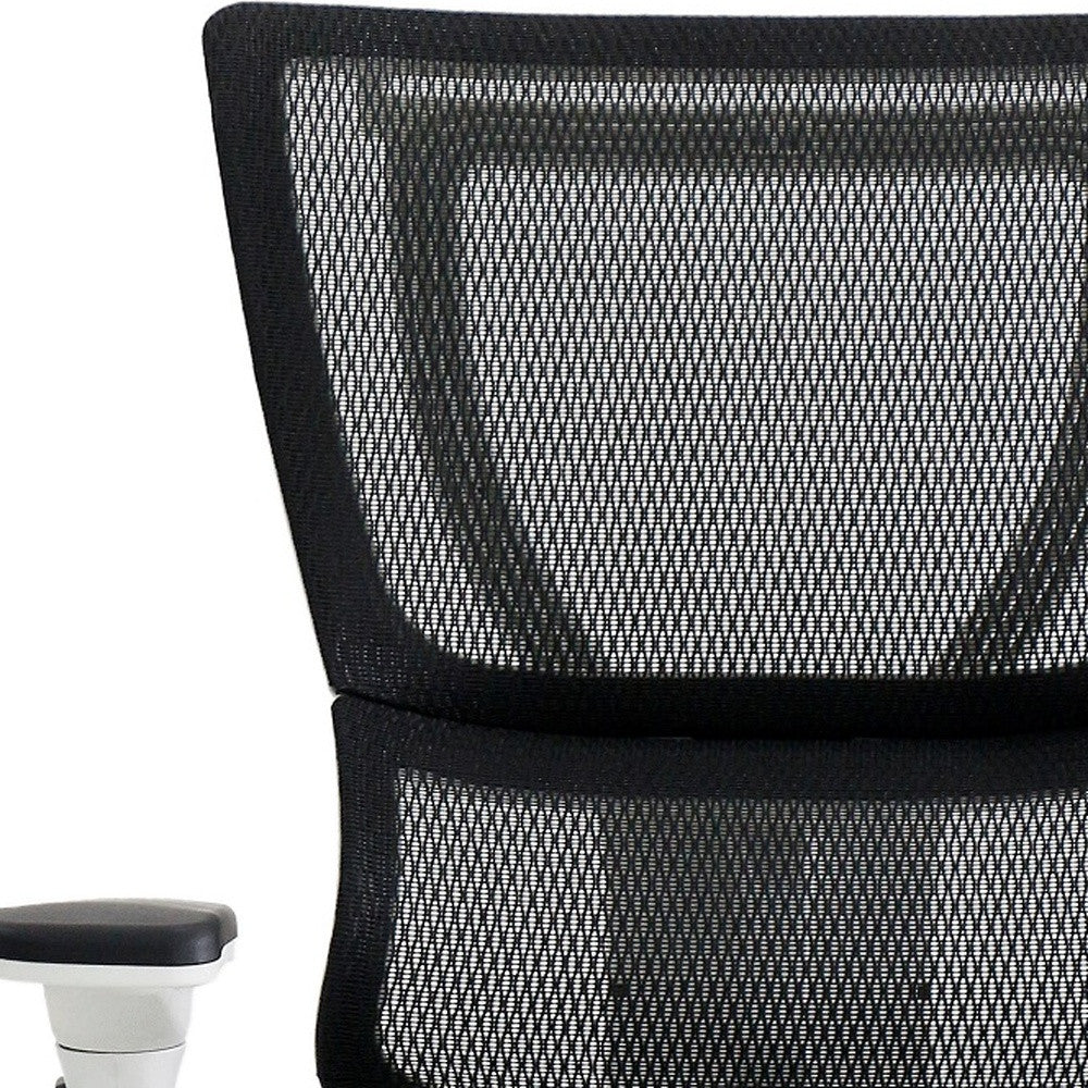 Black Mesh Tilt Tension Control Chair By Homeroots | Office Chairs | Modishstore - 10