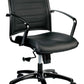 Black Leather Chair By Homeroots - 372374 | Office Chairs | Modishstore