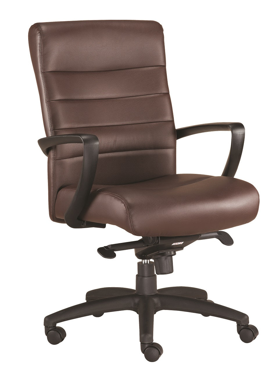 Black Leather Chair By Homeroots - 372378 | Office Chairs | Modishstore - 6