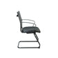 Black Leather Guest Chair By Homeroots - 372380 | Office Chairs | Modishstore - 3