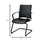 Black Leather Guest Chair By Homeroots - 372380 | Office Chairs | Modishstore - 5