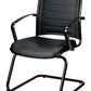 Black Leather Guest Chair By Homeroots - 372385 | Office Chairs | Modishstore