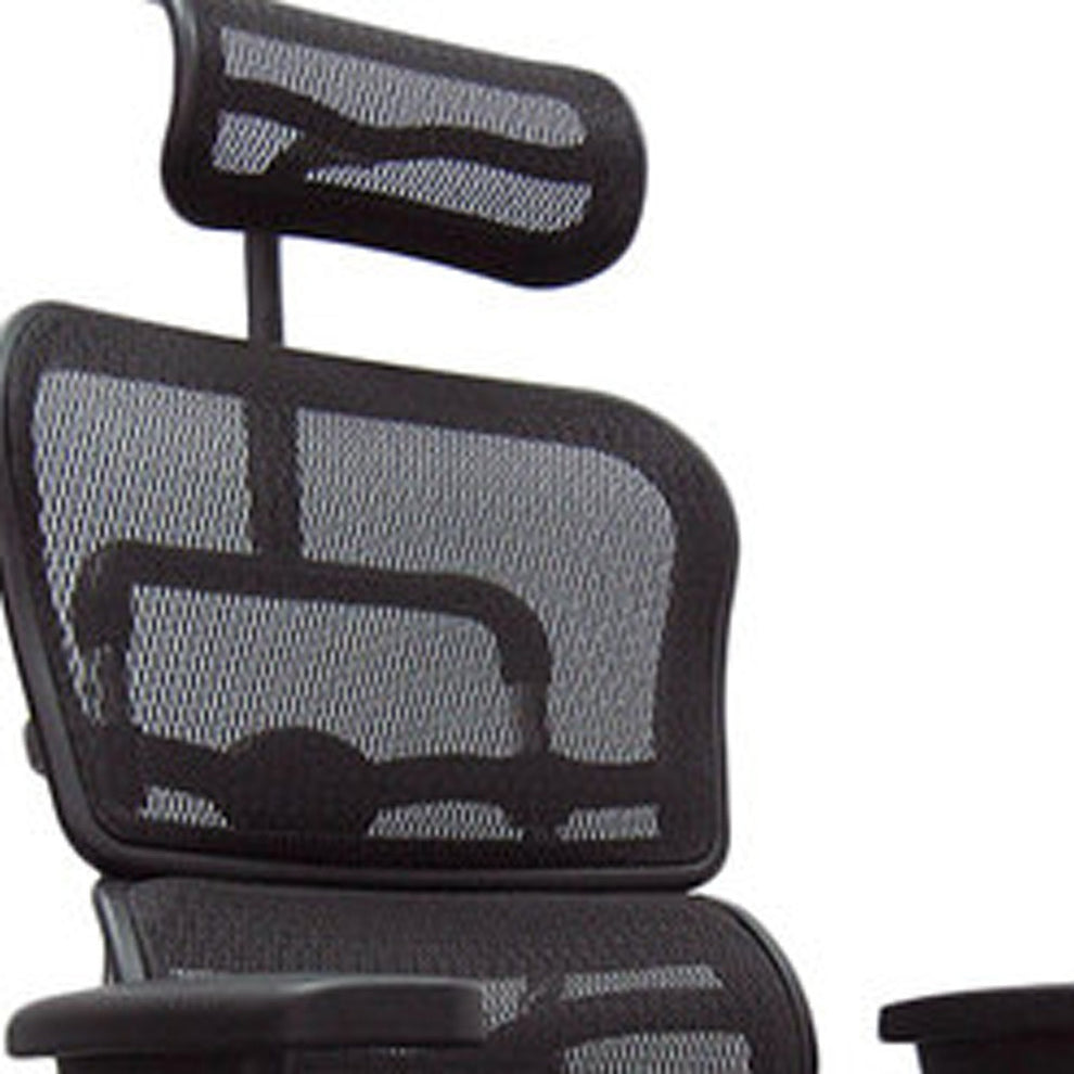 Black Leather / Mesh Chair By Homeroots - 372387 | Office Chairs | Modishstore - 5