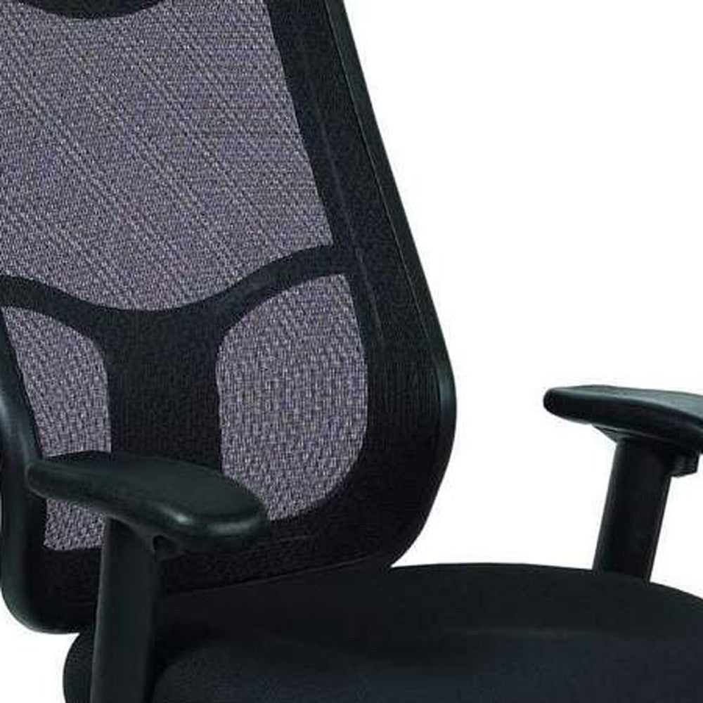 High Back Black Mesh Fabric Chair By Homeroots | Office Chairs | Modishstore - 5