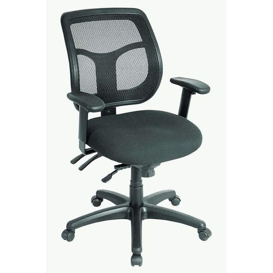 Black Mesh Fabric Chair By Homeroots - 372412 | Office Chairs | Modishstore