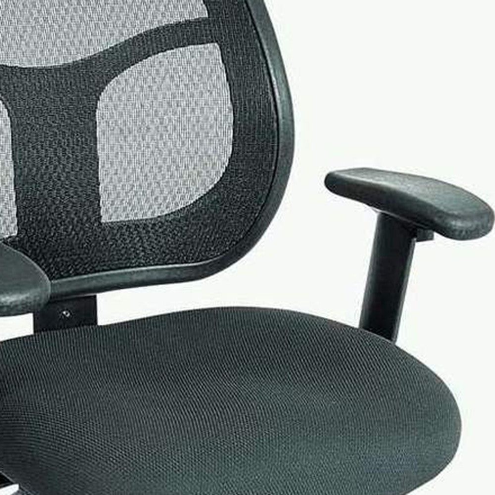 Black Mesh Fabric Chair By Homeroots - 372412 | Office Chairs | Modishstore - 5
