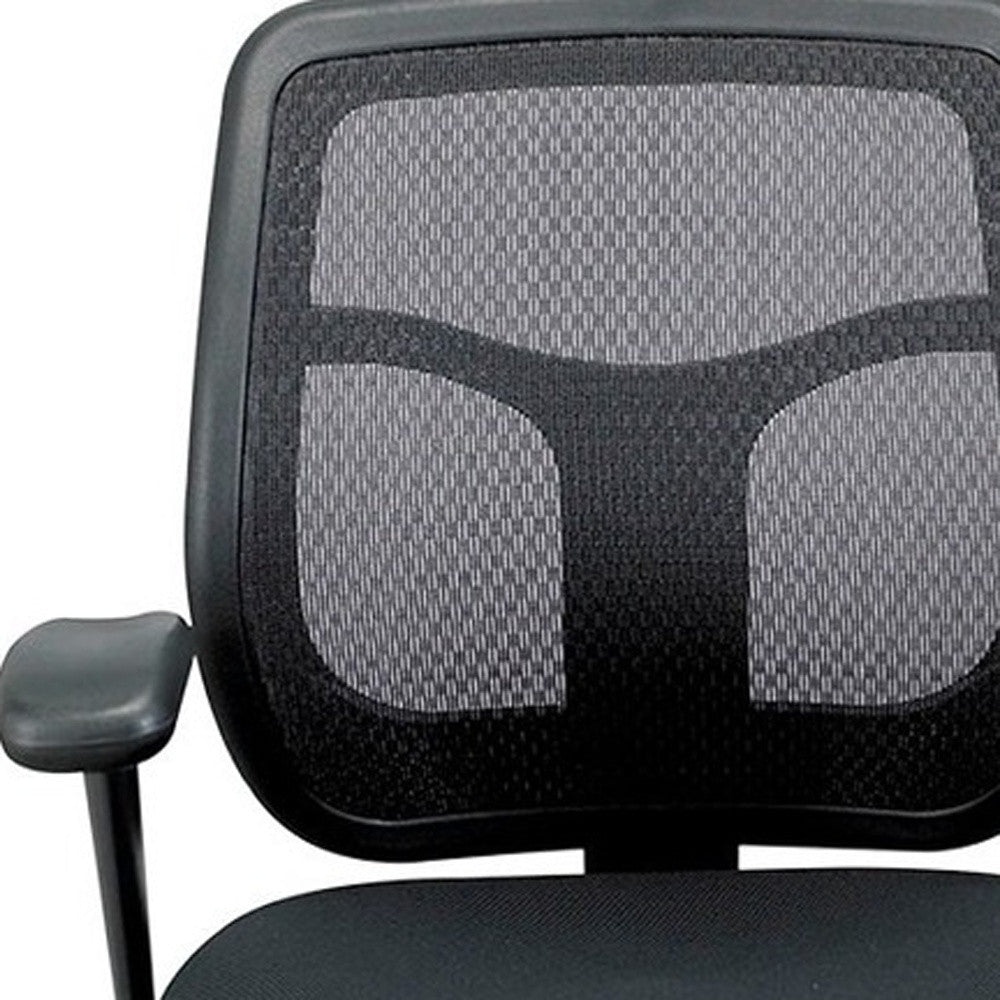 Black Mesh / Fabric By Homeroots | Office Chairs | Modishstore - 3