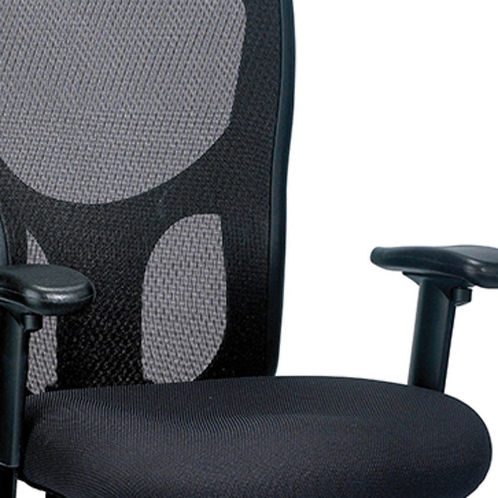 Black Mesh Fabric Chair By Homeroots - 372415 | Office Chairs | Modishstore - 5