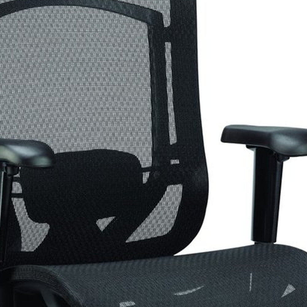 Black Mesh Chair By Homeroots - 372416 | Office Chairs | Modishstore - 3