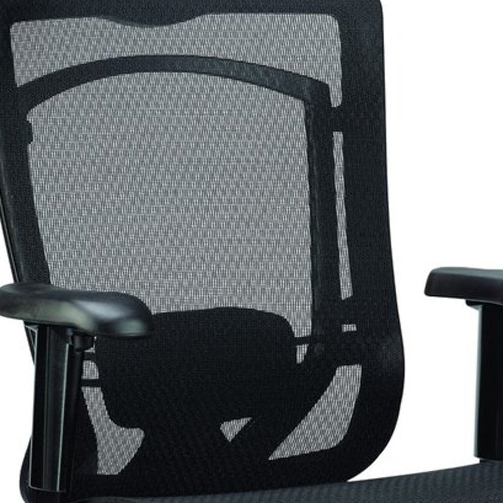 Black Mesh Chair By Homeroots - 372416 | Office Chairs | Modishstore - 5