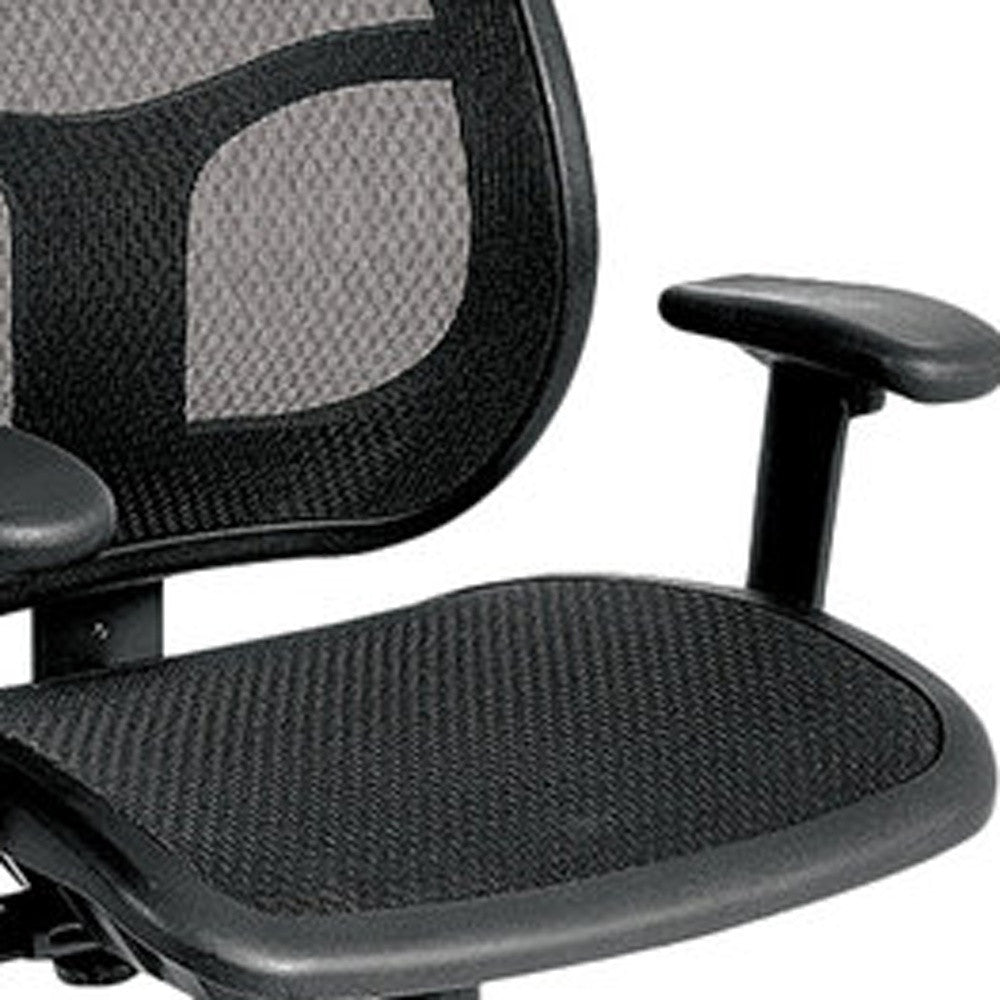 Black Mesh Chair By Homeroots - 372417 | Office Chairs | Modishstore - 3