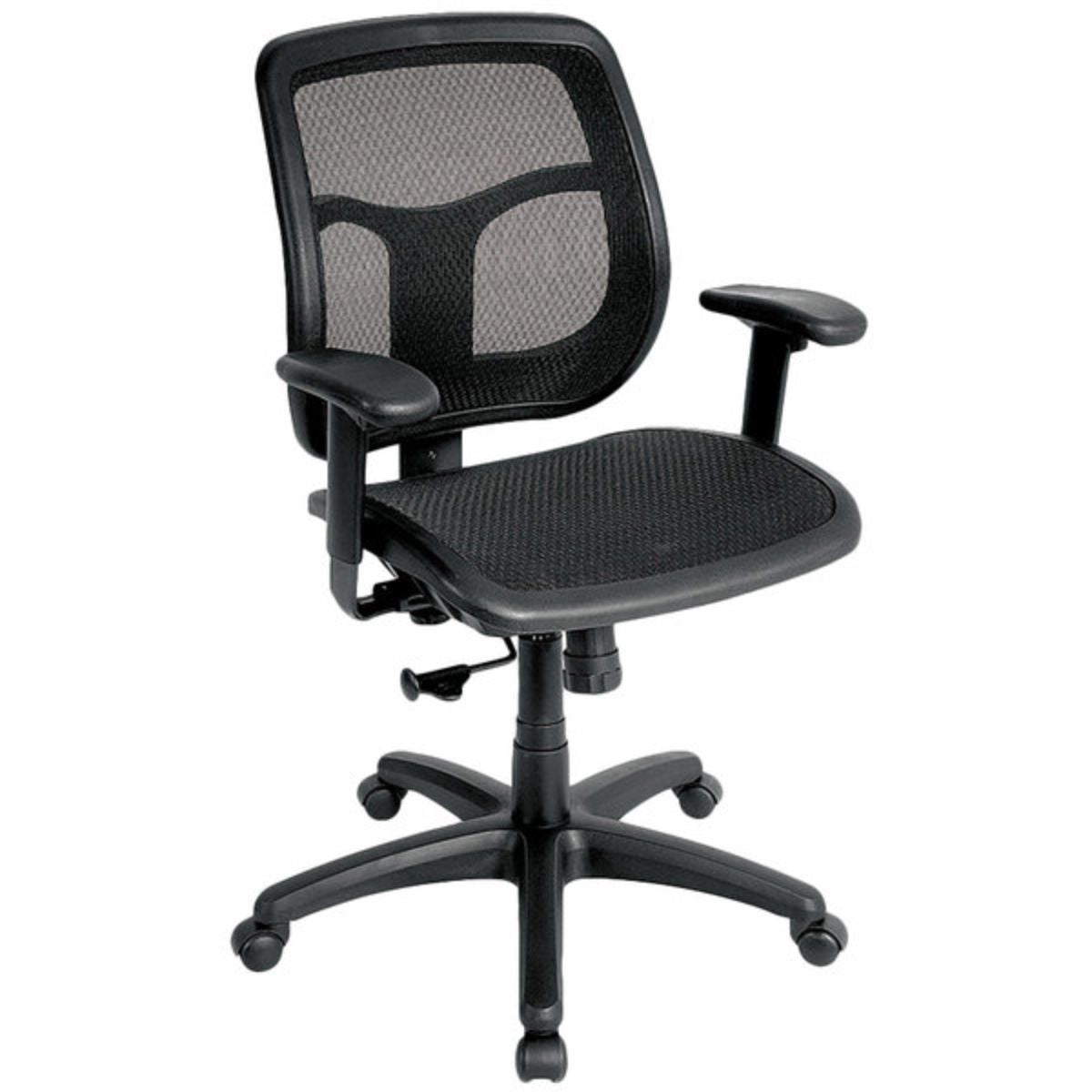 Black Mesh Chair By Homeroots - 372417 | Office Chairs | Modishstore