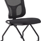 Set of 2 Ergonomic Black Mesh Rolling Guest Chairs By Homeroots | Office Chairs | Modishstore
