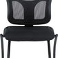 Set of 2 Ergonomic Black Mesh Rolling Guest Chairs By Homeroots | Office Chairs | Modishstore - 3