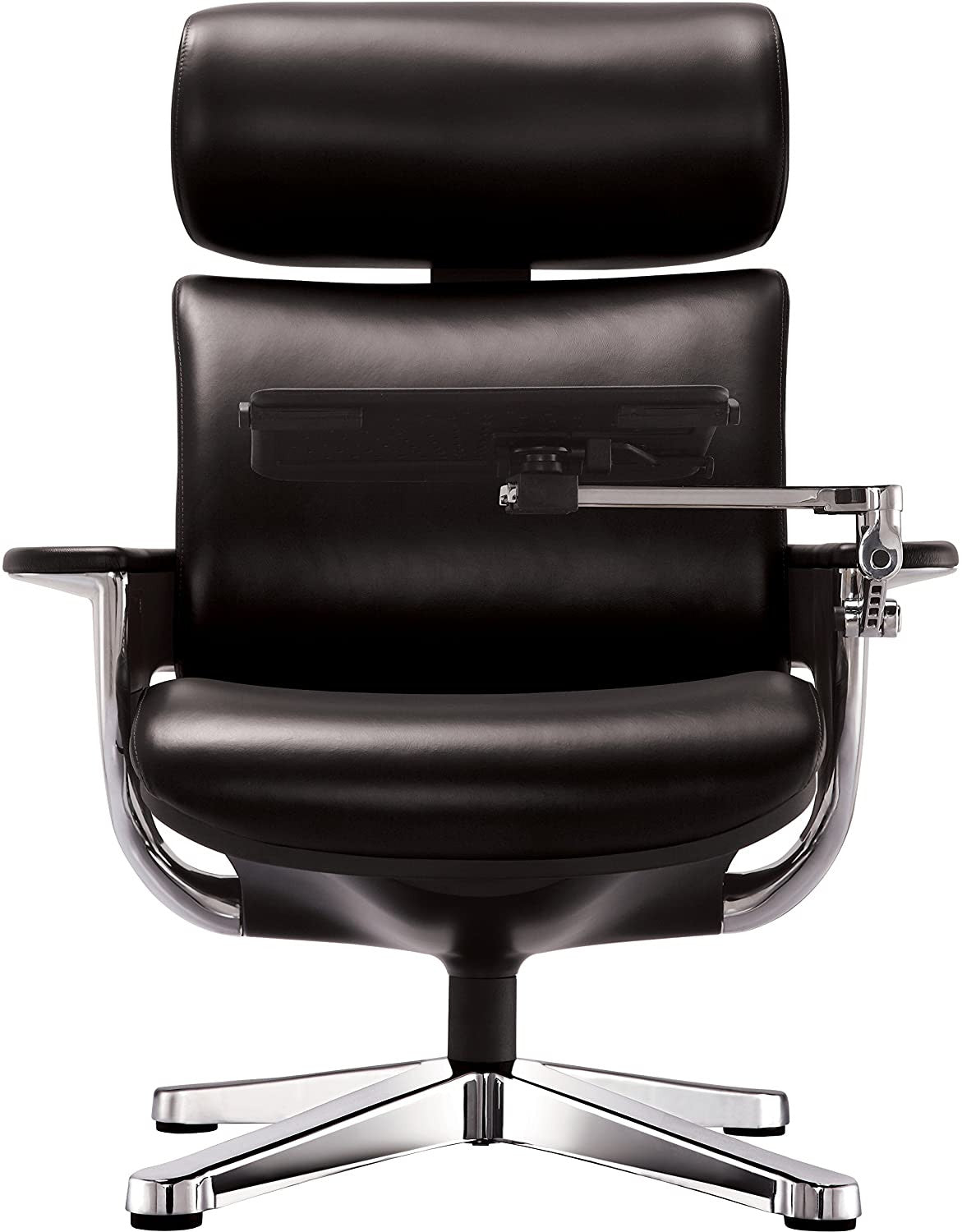 Black Leather Chair By Homeroots - 372428 | Office Chairs | Modishstore - 2