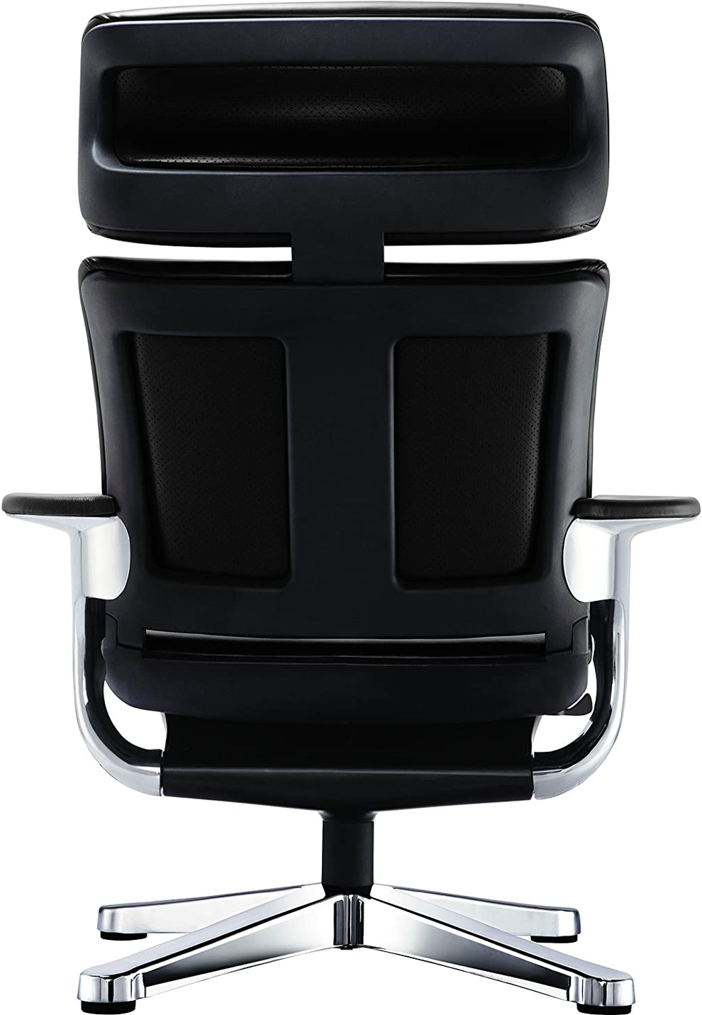 Black Leather Chair By Homeroots - 372428 | Office Chairs | Modishstore - 4