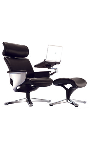 Black Leather Chair By Homeroots - 372428 | Office Chairs | Modishstore - 5