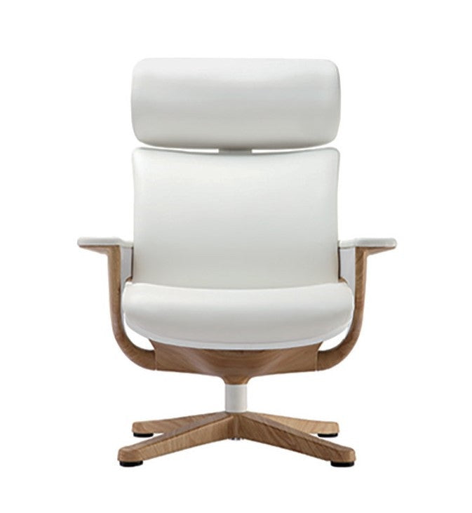 White Leather Chair By Homeroots | Office Chairs | Modishstore - 2