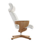 White Leather Chair By Homeroots | Office Chairs | Modishstore - 3