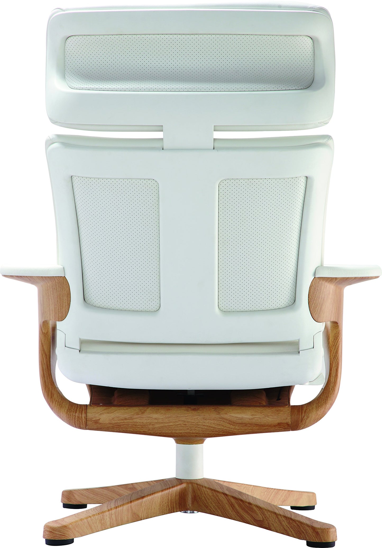 White Leather Chair By Homeroots | Office Chairs | Modishstore - 4