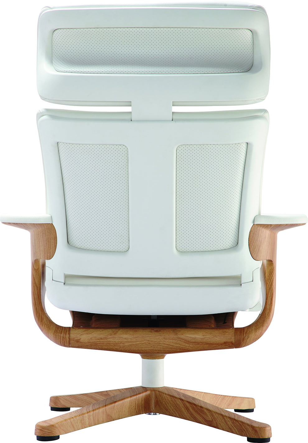 White Leather Chair By Homeroots | Office Chairs | Modishstore - 4