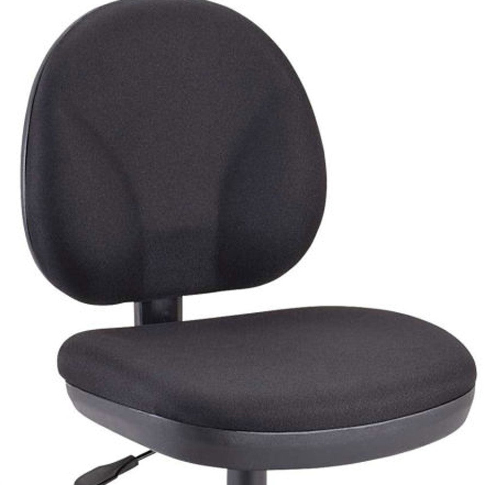 Black Fabric Chair By Homeroots - 372430 | Office Chairs | Modishstore - 4