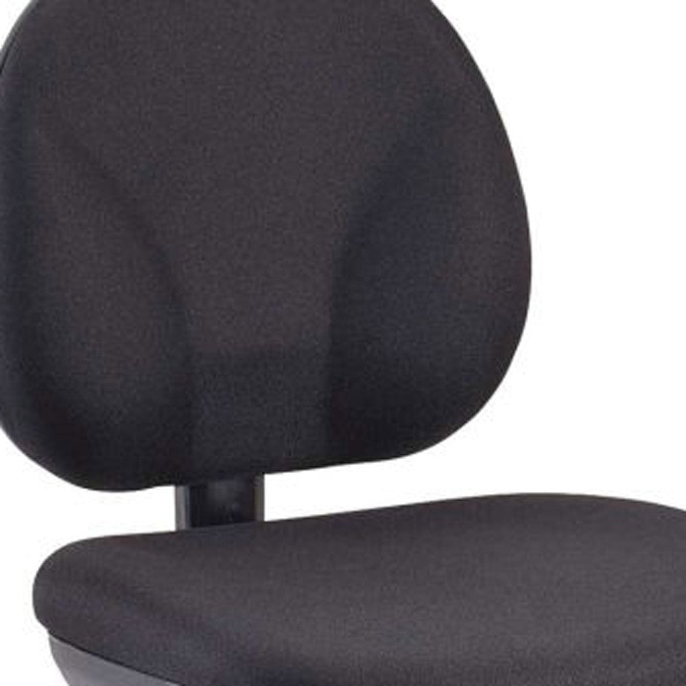 Black Fabric Chair By Homeroots - 372430 | Office Chairs | Modishstore - 5